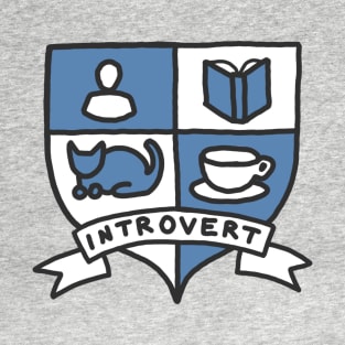 Introvert tea book reading cats awkward tumblr geek print T-Shirt